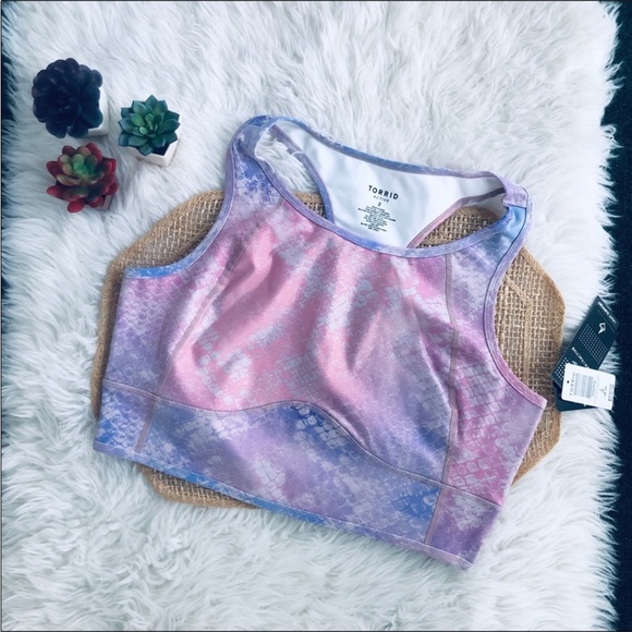 Active Wicking Sport Bra Tank Shine Purple NEW - Picture 6 of 16